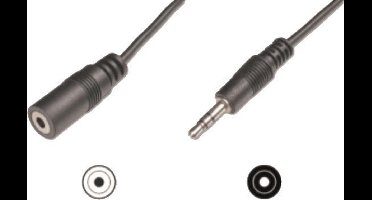 Goobay 3,5mm Jack stereo audio verlengkabel - zwart - 2,5 meter