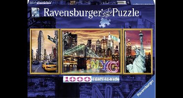 Ravensburger Schitterend New York - Puzzel van 1000 stukjes triptychon