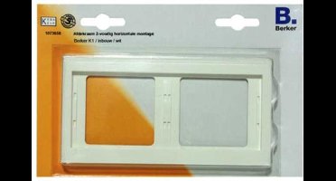 BERKER type K1 afdekraam 2-voudig horizontaal | WIT