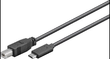 Goobay USB-C™ to B Cable, Black 1 m