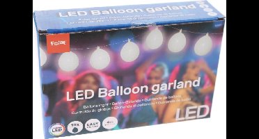 Ballonnenslinger met LED verlichting wit: 4 meter (63491)