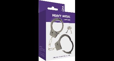 Me You Us Heavy Metal Handcuffs Silver