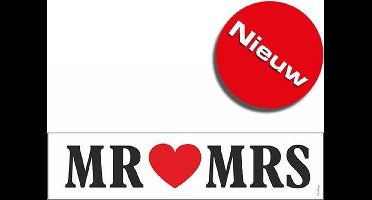 Partydeco - Nummerbord Mr and Mrs