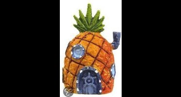 Nickelodeon Aquarium Ornament - Spongebob - Ananashuis - oranje - 5 cm