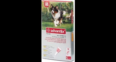 Advantix 250/1250 Anti vlooienmiddel en tekenmiddel Hond - 6 pipetten