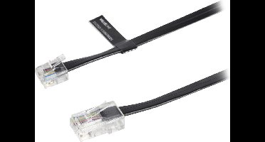 Valueline VLTP90310B10 Telefoonkabel Rj12 (6p6c) Male - Rj45 (8p6c) Male 1.00 M Zwart
