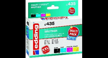 Edding EDD-435 inktcartridge 4 stuk(s) Compatibel Zwart, Cyaan, Magenta, Geel