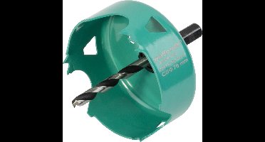 wolfcraft - Carbonstalen gatenzaag Ø 76 mm - voor Gipsplaten, OSB, Hout - 5970000