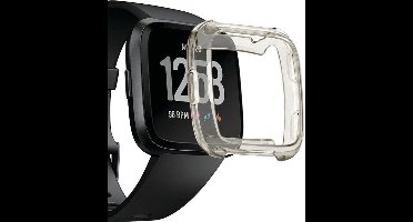 Hoesje geschikt voor Fitbit Versa - Anti Shock Proof Siliconen TPU Back Cover Case Hoes Zwart