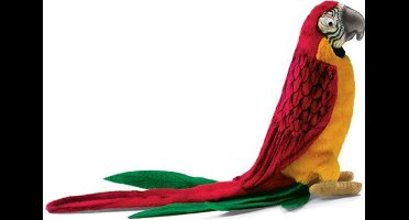 Hansa Papaegaai Knuffel geel-rood