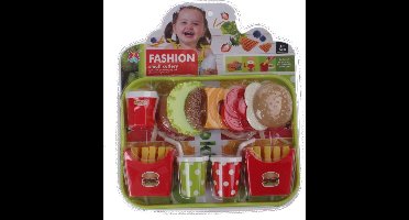 Jonotoys Eetset fastfood op dienblad