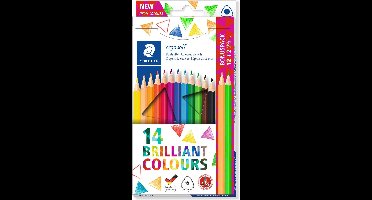STAEDTLER ergosoft kleurpotlood - set 12 st + 2 neon gratis