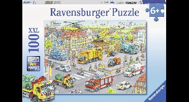 Ravensburger puzzel Voertuigen in de stad - Legpuzzel - 100 stukjes
