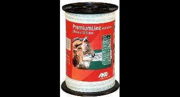 Ako Lint Premiumline wit-groen 12,5mm 200mtr.