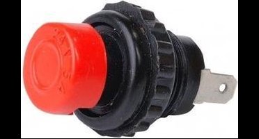 Schakelaar Push-Button 2 Polig - 5A 12-24V - Rood Rond