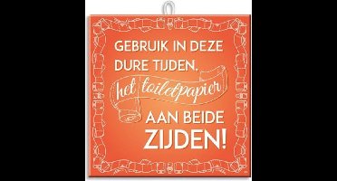 Paperdreams Slogan tegel - crisis toilet