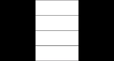 Kores zelfklevende etiketten 210x74mm wit, 4 etiketten per vel, doos á 100 vel.