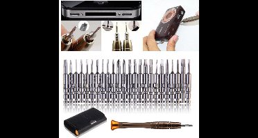 25 delige reparatie set met gereedschap voor het repareren van telefoons, laptops, mobiele apparaten, iphone, samsung etc.