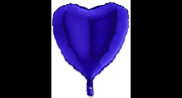 Folieballon hart capriblauw (46cm)