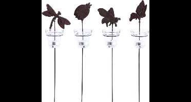 Esschert Design Tuinkandelaar Gietijzer/glas Roestbruin