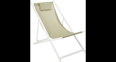 Strandstoel met aluminium frame - Div kleuren - Kiezel