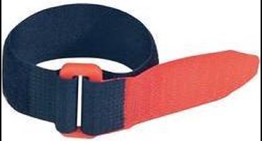 FASTECH® F101-25-300-5 Klittenband Met riem Haak- en lusdeel (l x b) 300 mm x 25 mm Zwart, Rood 5 stuk(s)