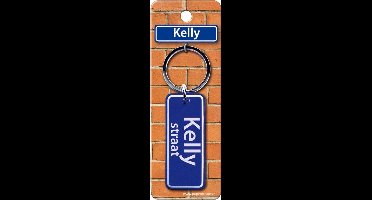 Paper Dreams Sleutelhanger Straatnaam Kelly 9 Cm Staal Blauw