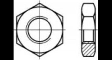 TOOLCRAFT 106837 Zeskantmoeren M4 DIN 439 Staal Galvanisch verzinkt 100 stuk(s)