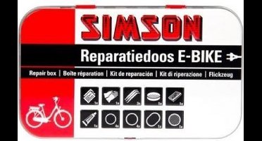 Simson Reparatieset E-bike Staal Wit/rood 14-delig