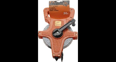 FX Tools Landmeter - oranje - meetlint met rolhendel - 30 meter