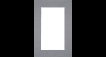Passe-Partout Fotomaat 50x80 cm - Lijstmaat 62x93 cm - Grijs - Museumkarton - Fotolijst niet inbegrepen