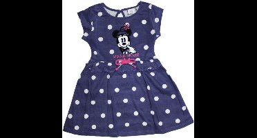 Disney Minnie Mouse zomer jurk - polkadot - blauw - maat 122/128 (8 jaar)