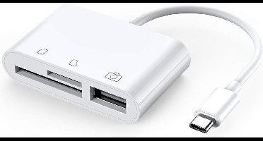 USB-C Camera Connection kit 3 in 1 voor iPhone 15, iPad & andere apparaten met USB-C aansluiting / USB 3.0 / MICRO SD