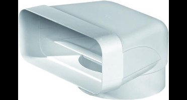Luchtafvoer flow Bocht 90 graden met aansluitstuk verticaal 220X90