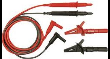 Cliff CIH29892 Veiligheidsmeetsnoerenset Stekker 4 mm Testpunt 1.20 m Rood, Zwart 1 stuk(s)