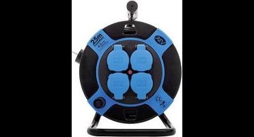 REV 0010105812 Kabelhaspel 25.00 m Zwart Randaarde stekker