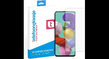 Telefoonglaasje Screenprotector Samsung Galaxy A51 - Case Friendly - Geschikt voor Samsung Galaxy A51 Screenprotectors Gehard Glas - Beschermglas