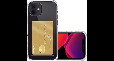 Hoesje - Geschikt voor Apple iPhone 11 - Met Pashouder en Kaarthouder - Telefoon Hoes Shockproof - Siliconen Case - Back Cover - Shock Proof - Pasjes Houder - Transparant