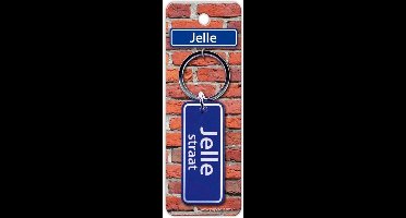Paper Dreams Sleutelhanger Straatnaam Jelle 9 Cm Staal Blauw