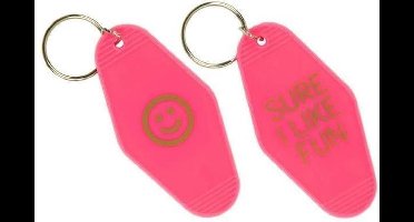 Fisura Sleutelhanger Sure I Like Fun Roze