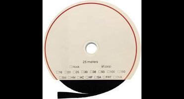 FASTECH® T0203099990325 Klittenband Om vast te plakken Hotmelt Lusdeel (l x b) 25000 mm x 30 mm Zwart 25 m