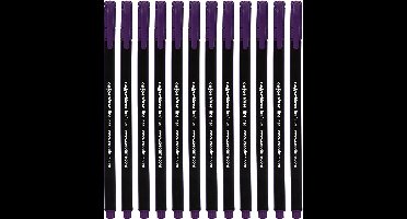 Colortime Fineliner Lijndikte 0,6-0,7 Mm Paars 12 Stuks