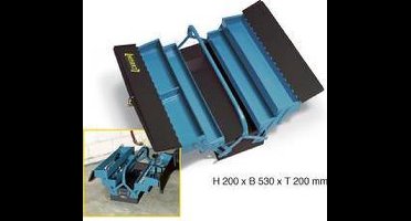 Hazet 190L Gereedschapskist (leeg) Staal Zwart, Blauw