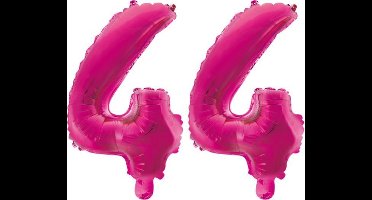 Folieballon 44 jaar roze 86cm