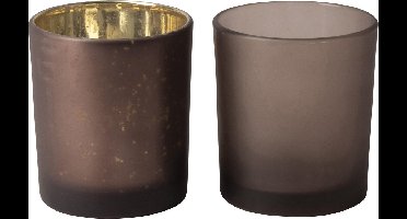 Gusta Theelichthouder Giftset 7x8cm Paars