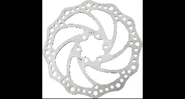 M-wave Remschijf 180 Mm 6 Gaats Rvs Zilver