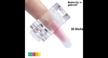 *** 30 x Polygel klem - Dual Form Klem - Nagelklem - van Heble® ***