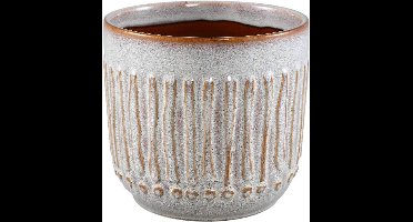 PTMD Bloempot Ruuby - 17x17x16 cm - Keramiek - Wit