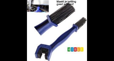 Heble® - Kettingborstel voor Motor- en Fietsen - Blauw