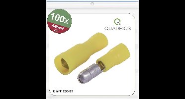 Quadrios 23C493 Ronde connector 4 mm² - 6 mm² Geel 100 stuk(s)